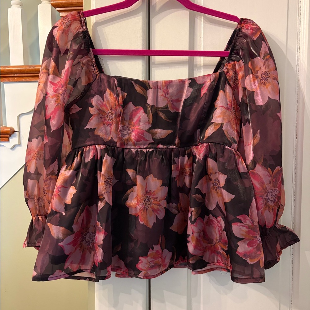 Floral Peplum Blouse